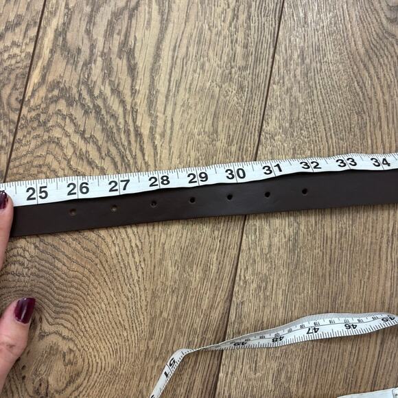 NWT ASOS Brown Leather Skinny Belt 2XS-XS - Picture 4 of 4